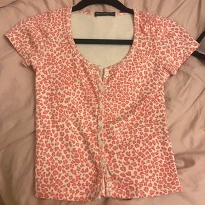 Brandy Melville pink cheetah print top!